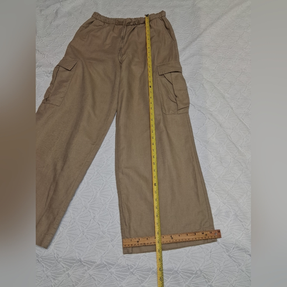 GAP Wonen's Wide-Leg Cargo Pants - Taupe Brown Size S - Picture 16 of 16